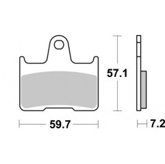 SBS KLOCKI HAMULCOWE KH254 STREET EXCEL/RACING SINTER KOLOR ZŁOTY BMW M 1000 RR '21-'22 - TYŁ