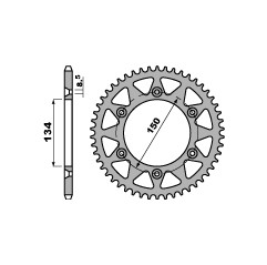 PBR ZĘBATKA TYLNA 489 43 C45 (ŁAŃC. 520)