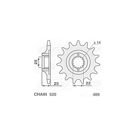 ZĘBATKA TYLNA 489 48Z ERGAL