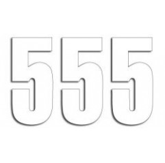 BLACKBIRD NUMERY STARTOWE 13CM X 7CM PROSTE, KOLOR BIAŁY NR5 (3SZT.)