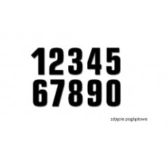 BLACKBIRD NUMERY STARTOWE 16CM X 7,5CM PROSTE, KOLOR CZARNY NR0 (3SZT.)