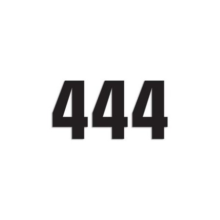 BLACKBIRD NUMERY STARTOWE 16CM X 7,5CM PROSTE, KOLOR CZARNY NR4 (3SZT.)