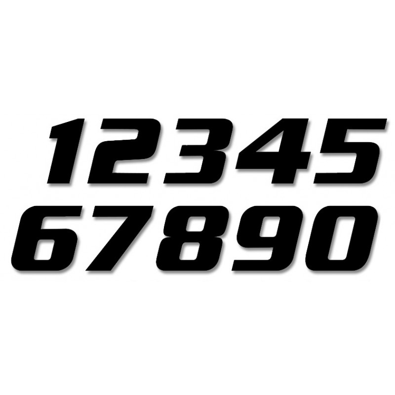 BLACKBIRD NUMERY STARTOWE 25CM X 20CM UKOŚNE, KOLOR CZARNY NR2 (3SZT.)