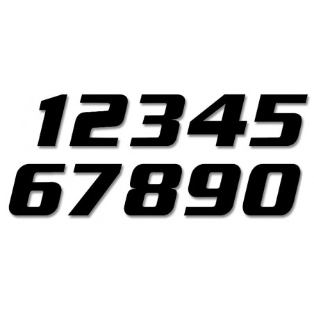 BLACKBIRD NUMERY STARTOWE 25CM X 20CM UKOŚNE, KOLOR CZARNY NR5 (3SZT.)