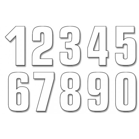 BLACKBIRD NUMERY STARTOWE 21CM X 11CM PROSTE, KOLOR BIAŁY NR5 (3SZT.) - WYPRZEDAŻ