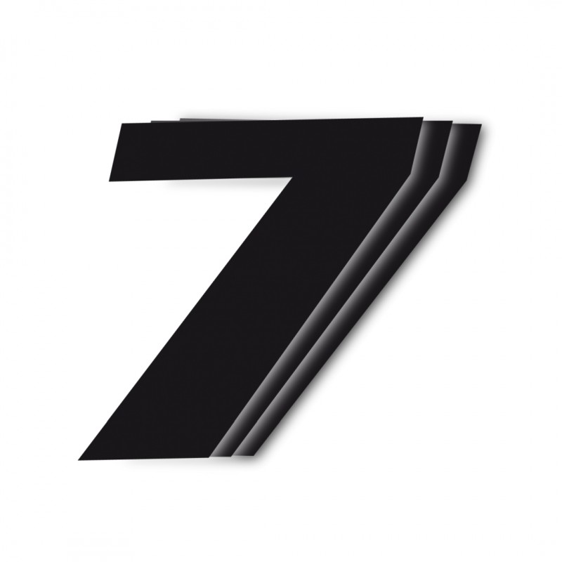 BLACKBIRD NUMERY STARTOWE 25CM X 20CM UKOŚNE, KOLOR CZARNY NR7(3SZT.)