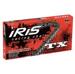 Iris, 415 TX-124 řetěz (124 článků) bez O-kroužků (se spojkou), černá barva