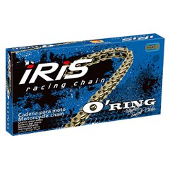Iris, 420 OR-130 řetěz (130 článků) s O-kroužky (se spojkou) zlatá barva