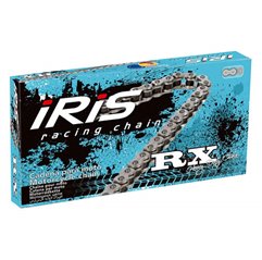 Iris, 428 RX-124 řetěz (124 článků) bez O-kroužků (se spojkou), stříbrná barva