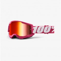 100 PROCENT (2022) GOGLE MODEL STRATA 2 FLETCHER - MIRROR RED LENS KOLOR FUKSJA SZYBKA CZERWONE LUSTRO