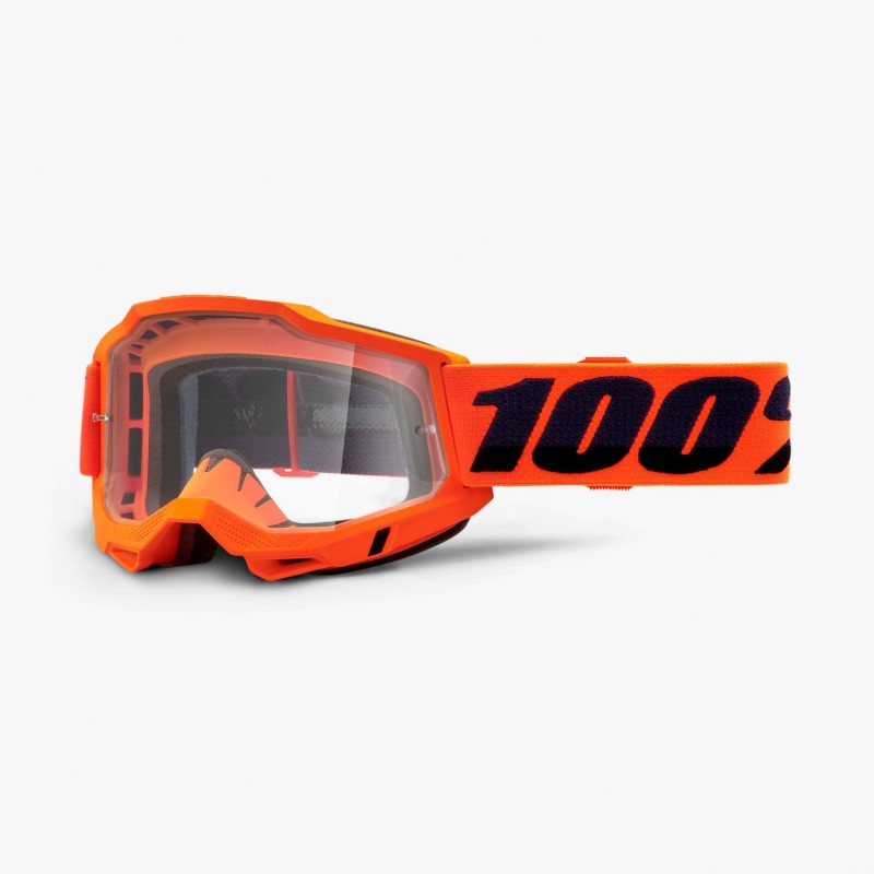 100 PROCENT (2022) ACCURI 2 OTG GOGGLE ORANGE - CLEAR LENS - GOGLE ACCURI 2 OTG KOLOR POMARAŃCZOWY/CZARNY SZYBKA PRZEŹROCZYSTA