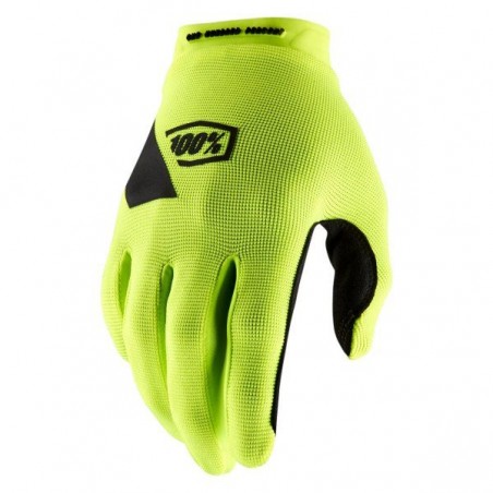 100 PROCENT (2022) RĘKAWICE CROSS/ENDURO MODEL RIDECAMP GLOVES FLUO YELLOW KOLOR ŻÓŁTY FLUO/CZARNY ROZMIAR S STARY KOD: 10018-00