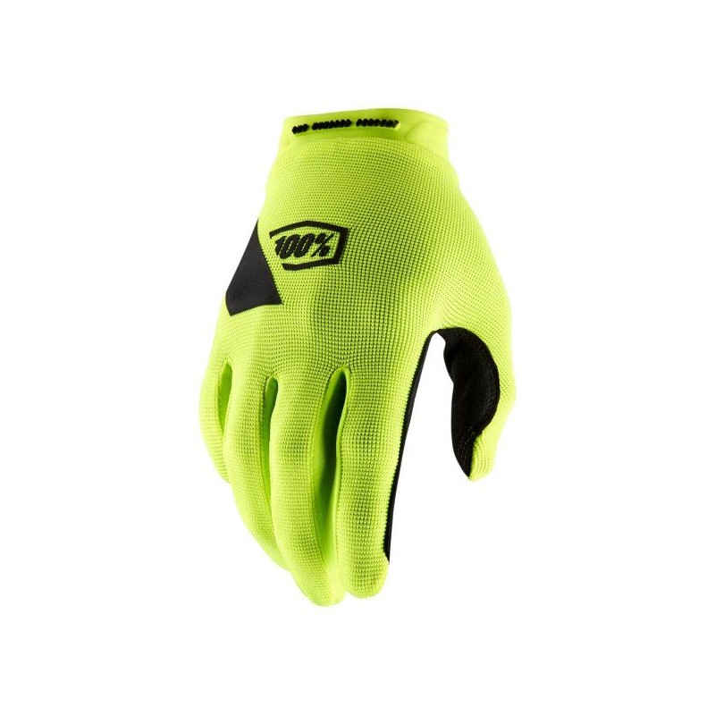 100 PROCENT (2022) RĘKAWICE CROSS/ENDURO MODEL RIDECAMP GLOVES FLUO YELLOW KOLOR ŻÓŁTY FLUO/CZARNY ROZMIAR M STARY KOD: 10018-00