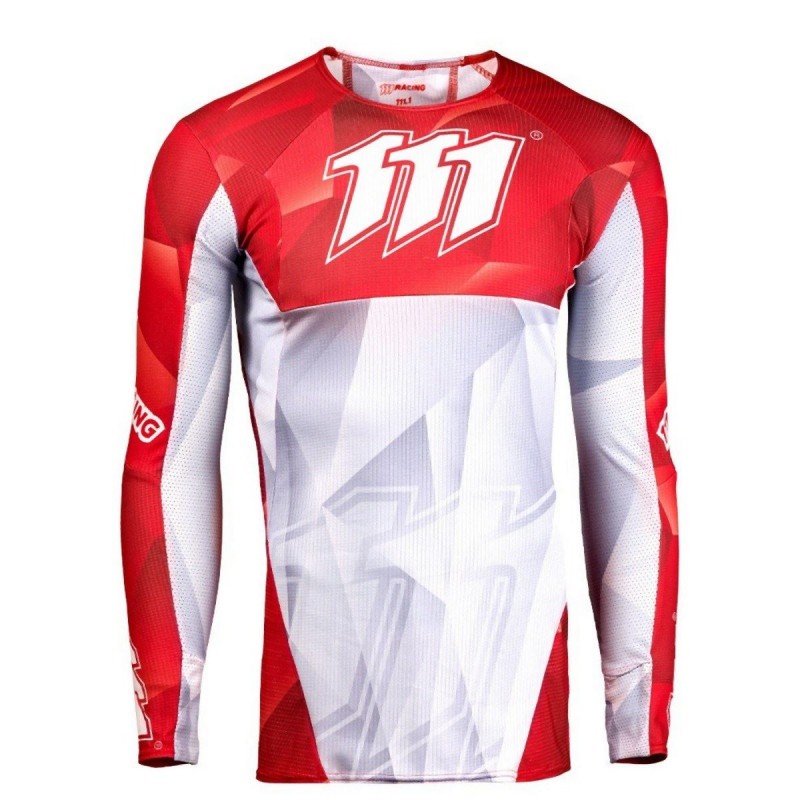 111 RACING KOSZULKA MOTO 111.1 - SHARP RED KOLOR BIAŁY/CZERWONY ROZMIAR XXL