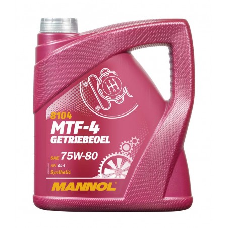 MANNOL MTF-4 GETRIEBEOEL 75W80 API GL4 - OLEJ PRZEKŁADNIOWY SYNTETYCZNY 4L (75W-80)