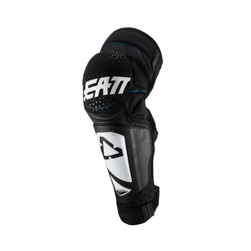 LEATT (2021/2022) NAKOLANNIKI OCHRANIACZE KOLAN 3DF HYBRID EXT KNEE&SHIN GUARD WHITE/BLACK KOLOR BIAŁY/CZARNY ROZMIAR L/XL