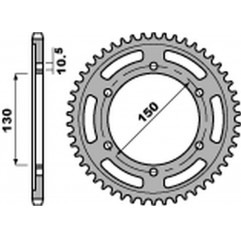 PBR 2022/03 ZĘBATKA TYLNA 300 43 C45 YAMAHA TDM 900 '02-'13 (STD.+1) (JTR300.43) (ŁAŃC. 525)