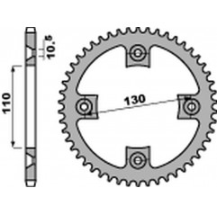 PBR 2022/03 ZĘBATKA TYLNA 4303 40 F HONDA TRX 200 '91-'97, TRX 400 '99-'14 (JTR1350.40) (ŁAŃC. 520)