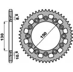 PBR 2022/03 ZĘBATKA TYLNA 4309 42 C45 HONDA XL600/XL500/NX650/XR600/FX650 (JTR245/3.42) (ŁAŃC. 520)