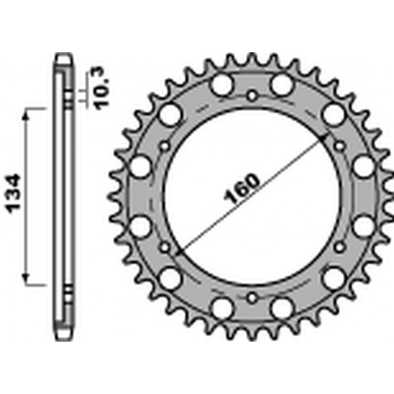 PBR 2022/03 ZĘBATKA TYLNA 4399 41 C45 HONDA CBR 1000 RR '04-'16, VTR 1000 SP1/SP2 '00-'06 (JTR1306.41) (ŁAŃC. 530)