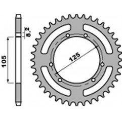 PBR 2022/03 ZĘBATKA TYLNA 4402 60 F DERBI 50 /APRILIA RX 50 / GILERA 50 (JTR1131.60) (ŁAŃC. 420) (STD.+7)