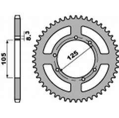 PBR 2022/03 ZĘBATKA TYLNA 4413 49 F YAMAHA XT 125X/SM/R '05-'10 (JTR1134.49) (ŁAŃC. 428)