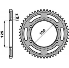 PBR 2022/03 ZĘBATKA TYLNA 4454 43 C45 KTM 950/990/1050/1090/1190/1290 ADVENTURE/SUPER ADVENTURE (JTR899.43) (ŁAŃC.525)