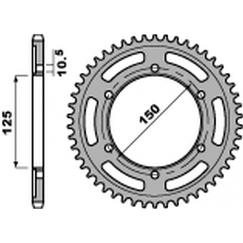 PBR 2022/03 ZĘBATKA TYLNA 4454 43 C45 KTM 950/990/1050/1090/1190/1290 ADVENTURE/SUPER ADVENTURE (JTR899.43) (ŁAŃC.525)