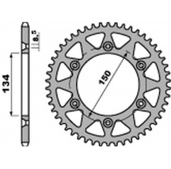 PBR 2022/03 ZĘBATKA TYLNA 489 46 F KAWASAKI KX/KXF 125/250 '84-'20, KDX 200/220/250 '84-'06 (JTR489.46) (ŁAŃC. 520)