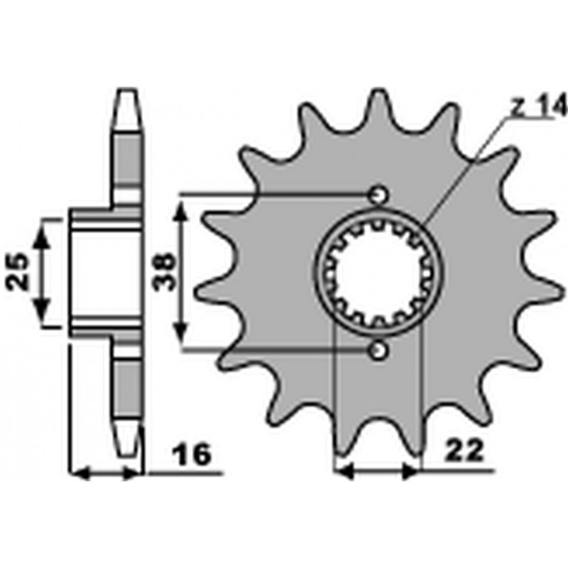 PBR 2022/03 ZĘBATKA PRZEDNIA 490 13 18NC DUCATI MONSTER 600/750/900 (JTF736.13) (ŁAŃC. 520)