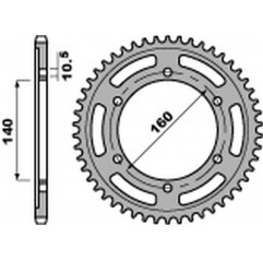 PBR 2022/03 ZĘBATKA TYLNA 502 46 C45 KAWASAKI GPZ 750 '84-'88, GPZ 1100 '95-'98, ZZ-R 1100 '90-'01 (JTR502.46) (ŁAŃC.530)