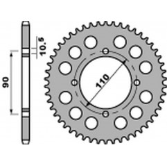 PBR 2022/03 ZĘBATKA TYLNA 901 35 F YAMAHA XS 400 '82-'88 (JTR840,35) (ŁAŃC. 530) (STD.-3)