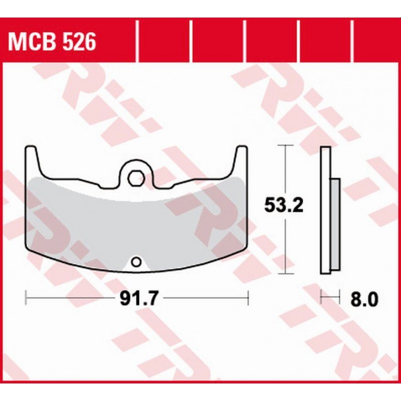 TRW LUCAS ZF KLOCKI HAMULCOWE KH080 ORGANIC HONDA VT 250F '83-'87, CBX 400F '82-'84, VT 500E '83-'85, CBX 550 '82-'84 PRZÓD