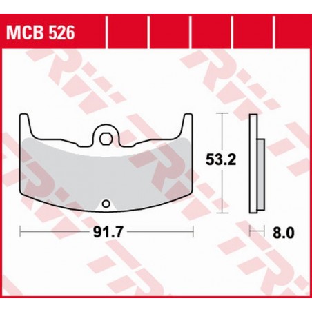 TRW LUCAS ZF KLOCKI HAMULCOWE KH080 ORGANIC HONDA VT 250F '83-'87, CBX 400F '82-'84, VT 500E '83-'85, CBX 550 '82-'84 PRZÓD