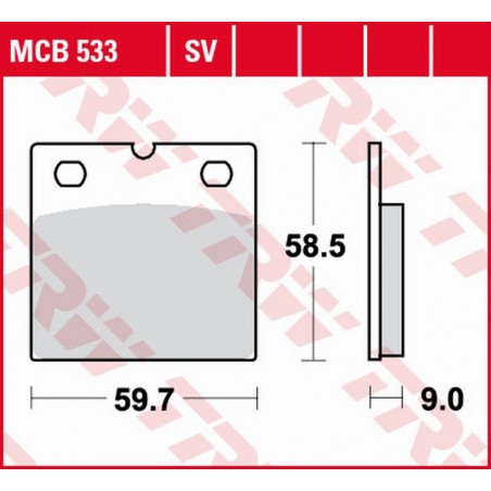 TRW LUCAS ZF KLOCKI HAMULCOWE KH077 ORGANIC BMW R 80 GS/PD '87-'98, R100 GS/PD '86-'96 PRZÓD