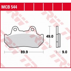 TRW LUCAS ZF KLOCKI HAMULCOWE KH069 KH069/2/3 ORGANIC HONDA CBX 125F '84-'88, CN 250 HELIX '86-'99, NSR 250/400R '85-'86, CB 450