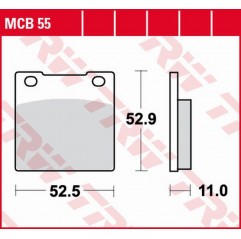 TRW LUCAS ZF KLOCKI HAMULCOWE KH031 ORGANIC HONDA CB 250 '77-'84, CB/CM 400 '77-'81, CB 650 '79-'81, CB 750C/K '78-'83 PRZÓD