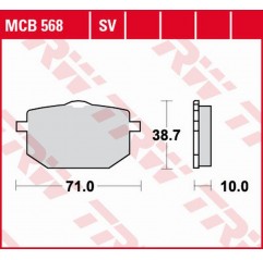 TRW LUCAS ZF KLOCKI HAMULCOWE KH101 ORGANIC YAMAHA TT 600 '89, XT 600 '87-'90, XT 600Z TENERE '86-'91 PRZÓD