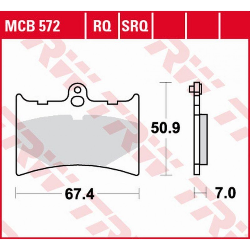TRW LUCAS ZF KLOCKI HAMULCOWE KH126 ORGANIC SPORT APRILIA AF-1 125 '89-'92, RS 125 '92-'04, AF-1 250 '90-, BENELLI CHRONO/CX 125