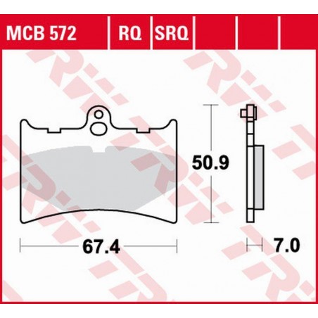 TRW LUCAS ZF KLOCKI HAMULCOWE KH126 SINTER TRACK APRILIA AF-1 125 '89-'92, RS 125 '92-'04, AF-1 250 '90-, BENELLI CHRONO/CX 125 