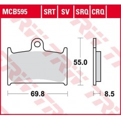 TRW LUCAS ZF KLOCKI HAMULCOWE KH236 SINTER ROAD/TRACK SUZUKI GSX-R 400 '90-'95, GSX-R 750 '88-'93, GSX-R 1000 '89-'92,TRIUMPH DA