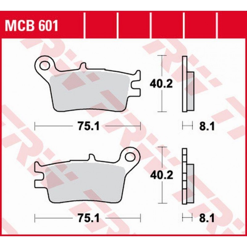 TRW LUCAS ZF KLOCKI HAMULCOWE KH153 ORGANIC HONDA CRM 250R '89-'90 TYŁ