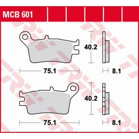 TRW LUCAS ZF KLOCKI HAMULCOWE KH153 ORGANIC HONDA CRM 250R '89-'90 TYŁ