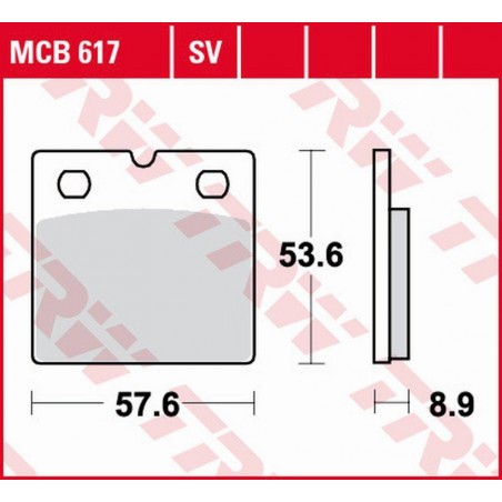 TRW LUCAS ZF KLOCKI HAMULCOWE KH171 ORGANIC BMW R65 '89-'93, K75 S/RT '89-'96, R80 /RT '89-'95, K100 /RT/RS/LT '88-'96 PRZÓD