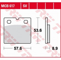 TRW LUCAS ZF KLOCKI HAMULCOWE KH171 SINTER STREET BMW R65 '89-'93, K75 S/RT '89-'96, R80 /RT '89-'95, K100 /RT/RS/LT '88-'96 PRZ