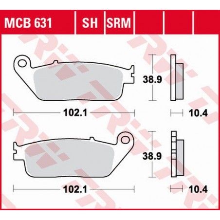 TRW LUCAS ZF KLOCKI HAMULCOWE KH196 SINTER YAMAHA RA 125/400 X-MAX '17-, YP 125/250 X-MAX '10-'16, YP 400 X-MAX '13-'16 PRZÓD