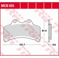 TRW LUCAS ZF KLOCKI HAMULCOWE KH191 ORGANIC YAMAHA GTS 1000 '93-'99 PRZÓD