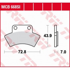 TRW LUCAS ZF KLOCKI HAMULCOWE KH232 SINTER OFFROAD CF MOTO CF 500 TERRALANDER '11-'13, RANGER 500 '10-'15, POLARIS TRAIL BLAZER/