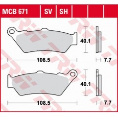 TRW LUCAS ZF KLOCKI HAMULCOWE KH209 SINTER STREET BMW R 1200/1250 GS/ADV/R/RS/RT '13-, K 1600GT/GTL '11-, DUCATI SCRAMBLER 800, 