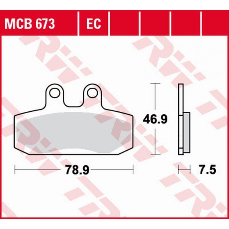TRW LUCAS ZF KLOCKI HAMULCOWE KH256 ORGANIC HONDA SJ 50/100 '93-'00, CMX 250 REBEL '97-'99, DERBI RAMBLA 125/250/300 '08-'14 PRZ